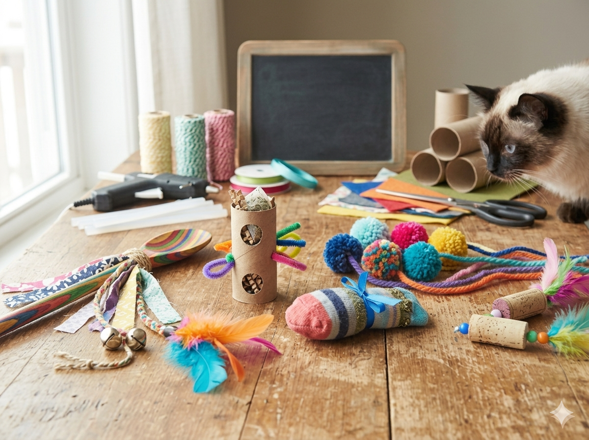 Creative Ideas for Making Your Own Cat Toys