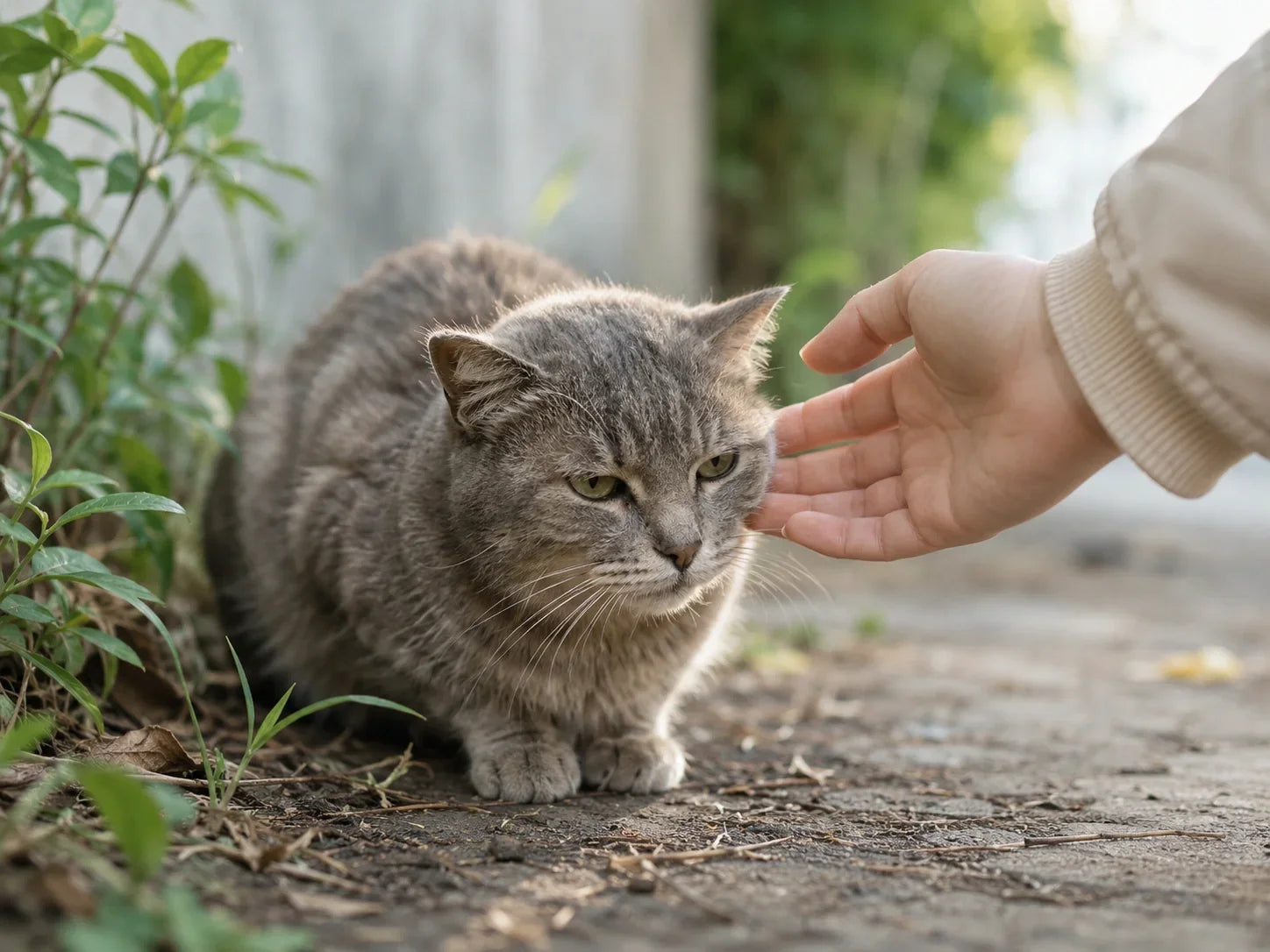 Is it okay to pet a feral cat?