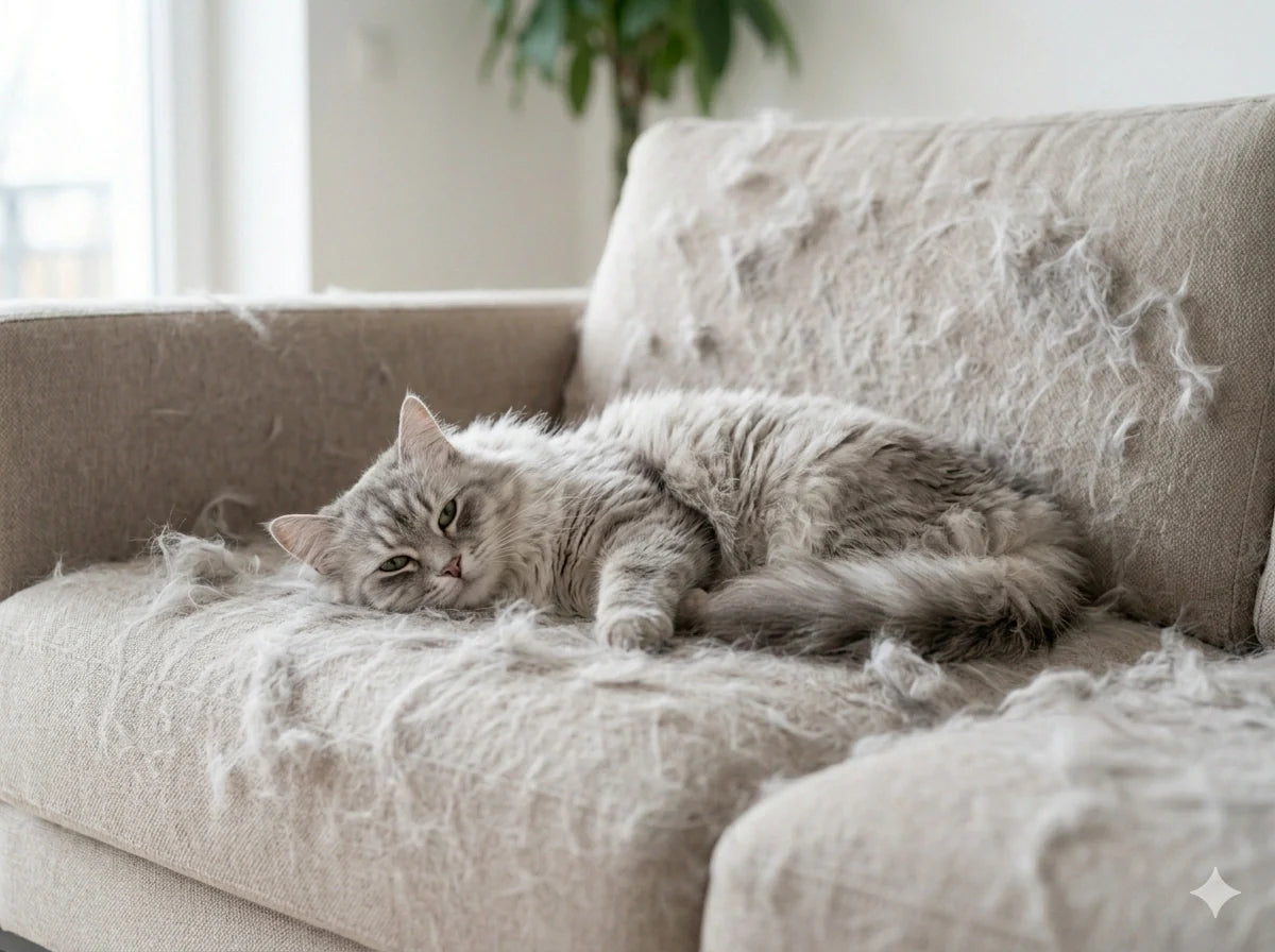 What should I do if my cat is shedding heavily?