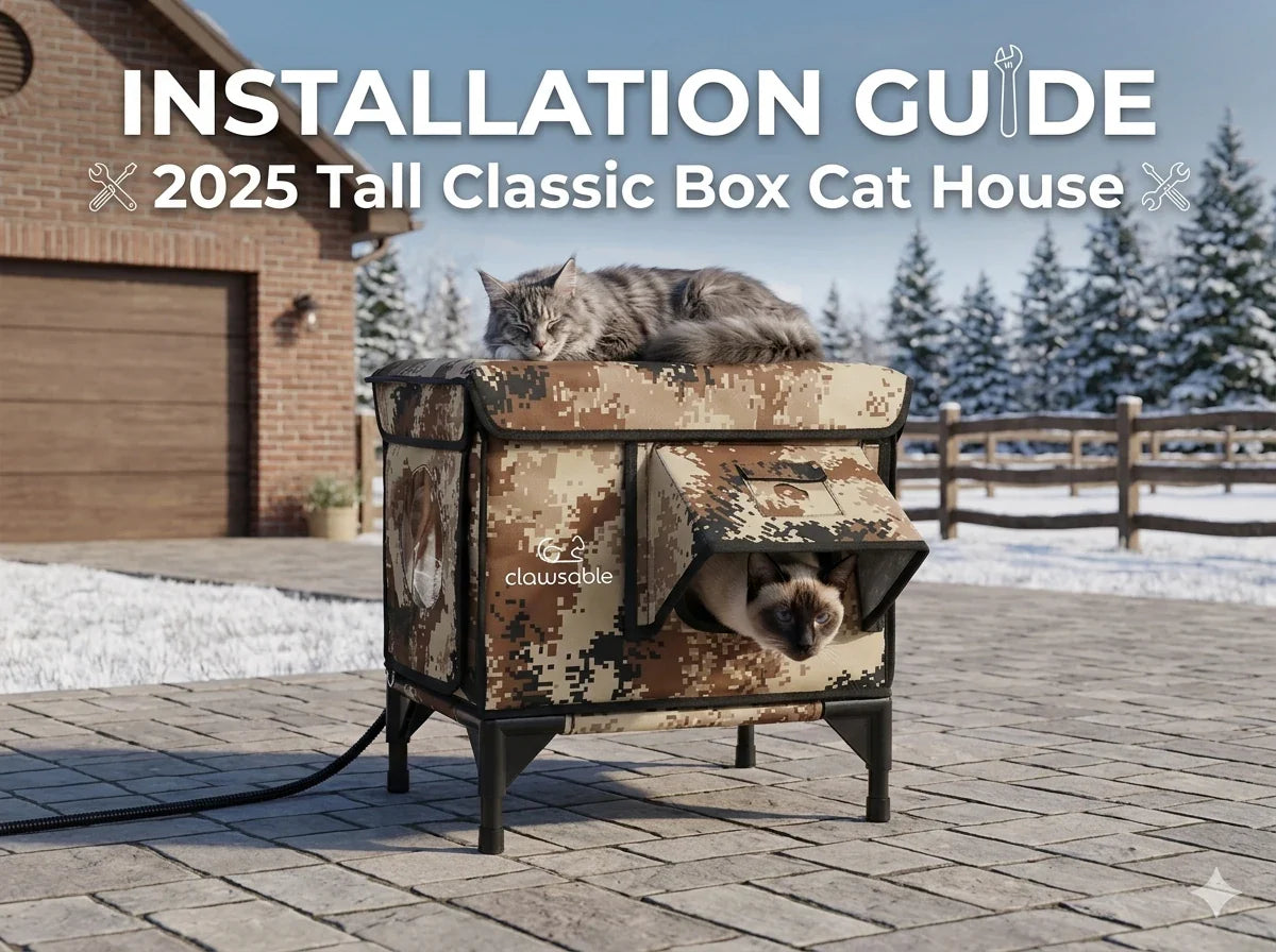 【User Guide】2025 Tall Classic Box Cat House – Small