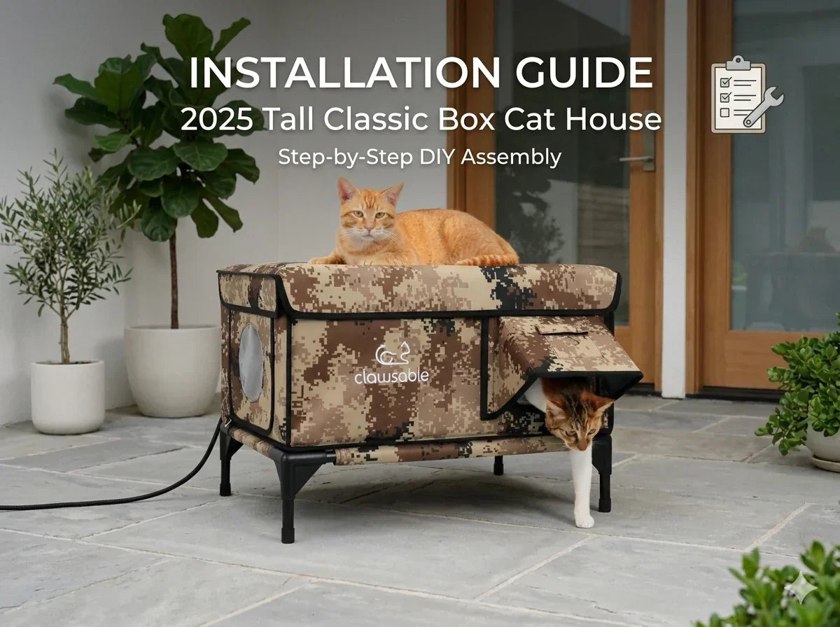 【User Guide】2025 Tall Classic Box Cat House – Large