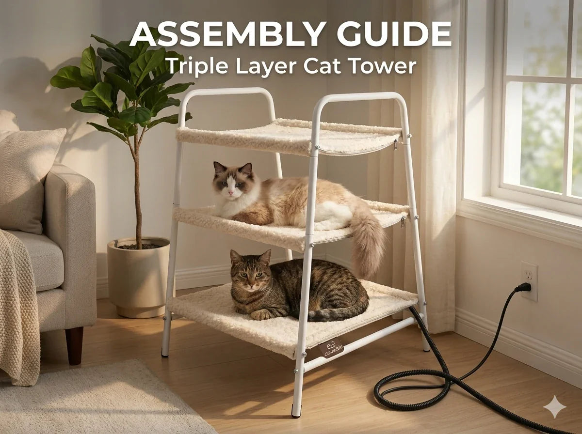 Triple Layer Cat Tower Assembly Guide & Video