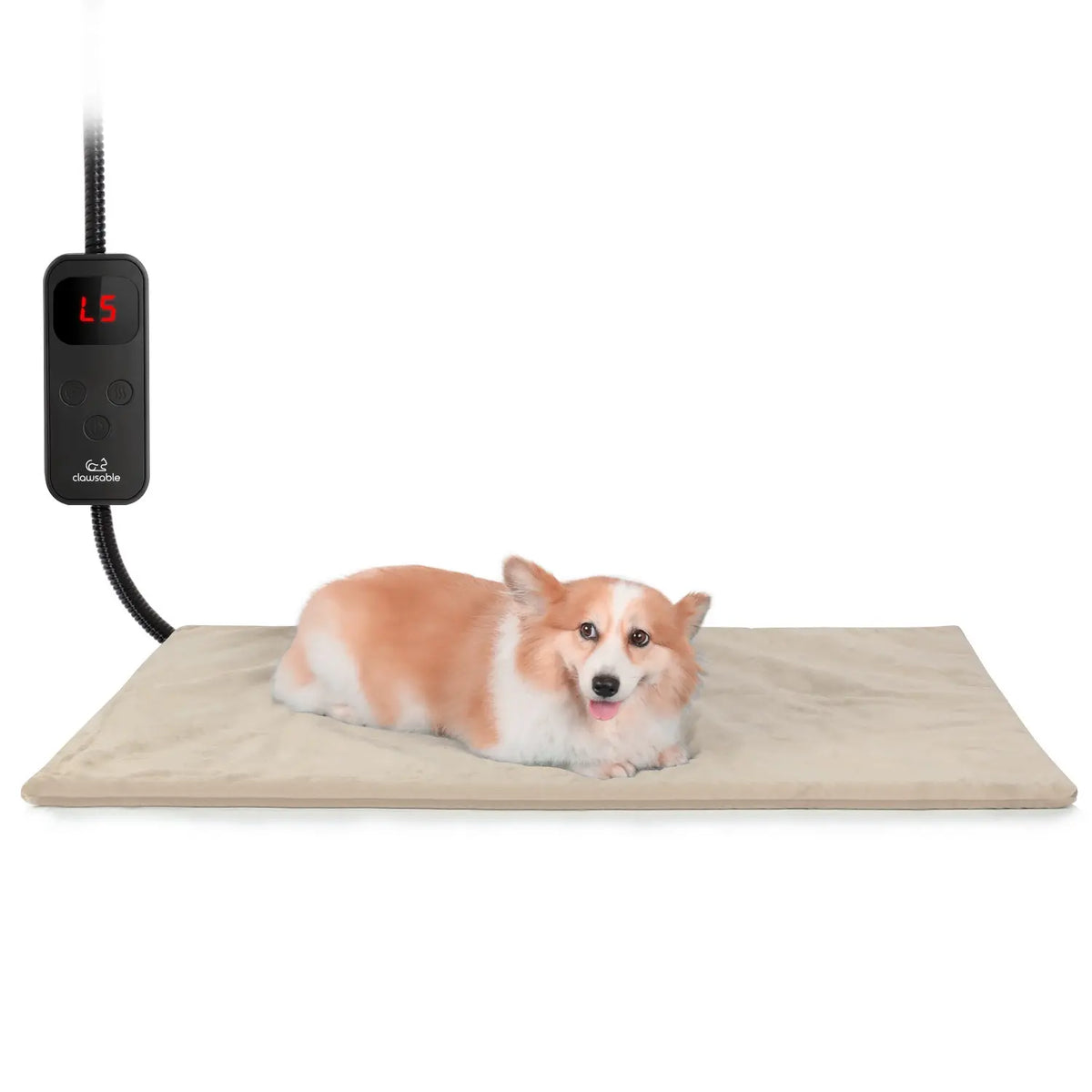 Electric Pet Heating Pad Bed For Cats & Dogs - Waterproof, Chew-Resistant, Large Size With Timer