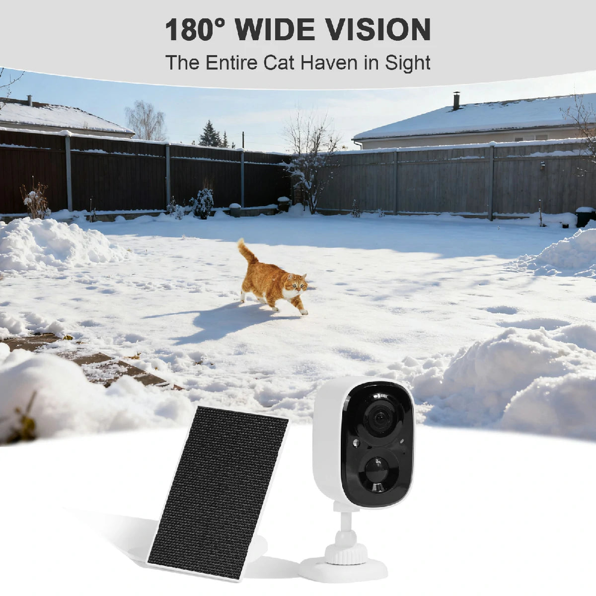 2025 Solar Wireless WiFi 2K Pet Camera