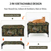 2 in 1 Outdoor Green Camo Elevated Top Openable Insulation Cat House Detachable