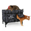 2in1 Outdoor Black Camo Elevated Top Openable Insulation Cat House M