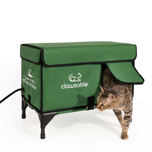 2 in 1 outdoor elevated top openable heated cat house medium