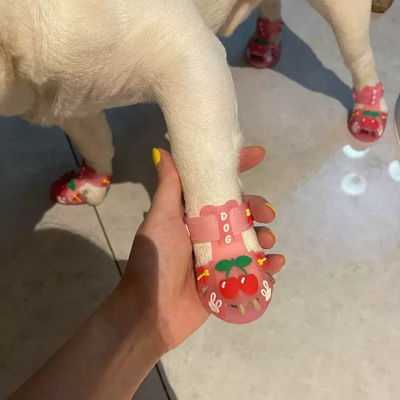 Adorable Anti Slip Dog Shoes pink summer review