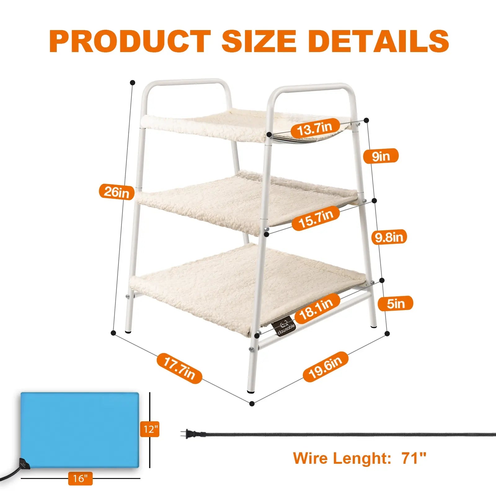A closer look at Heated Multi Level Cat Bed For Senior Cats