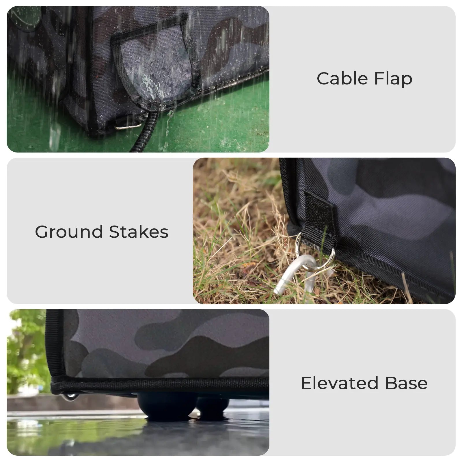 all round waterproof cat house portable black camo