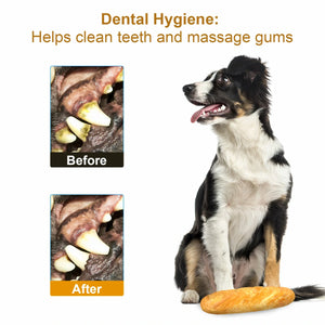 barking baguette toy dental hygiene