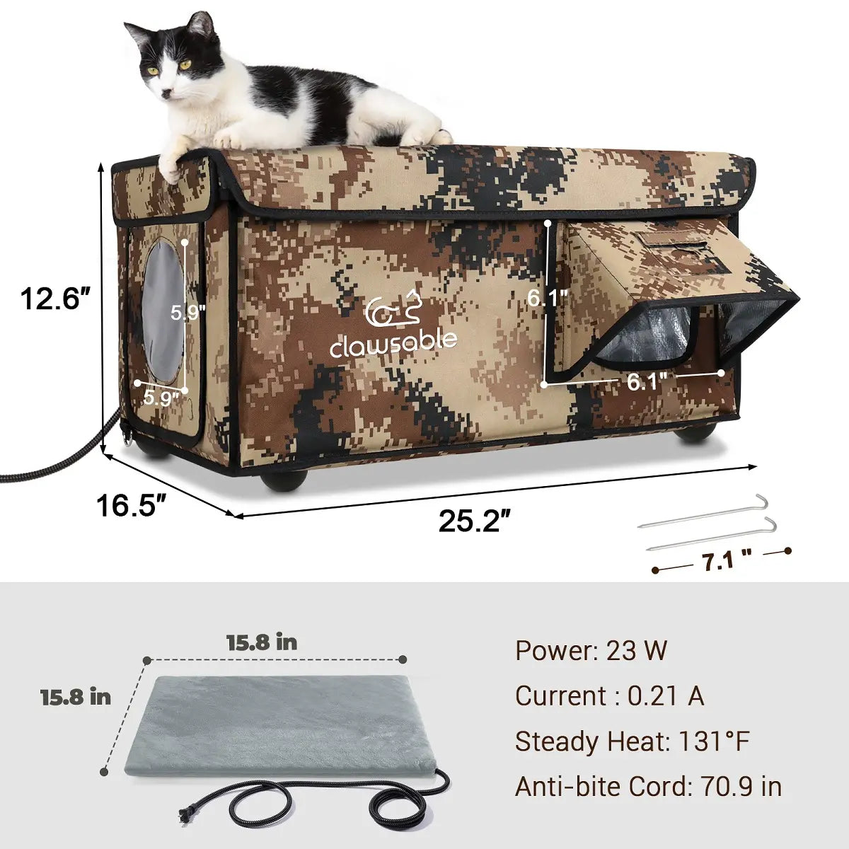2025 Classic Box Heated Cat House – Large