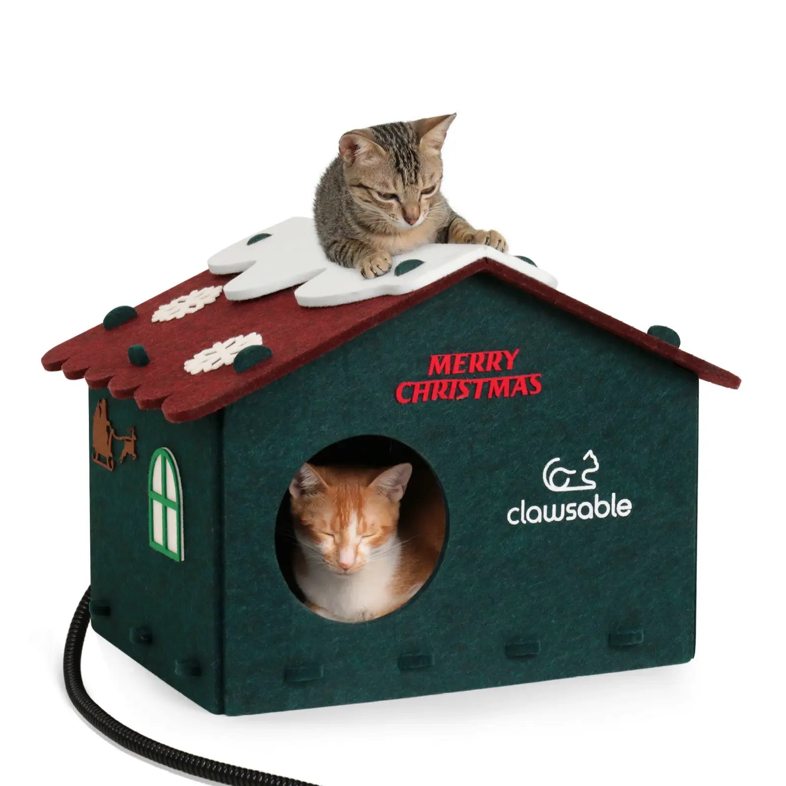 Clawsable DIY Christmas Constant Temp Heated Cat Bed