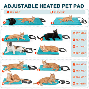 clawsable adjustable heating mat size card1