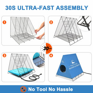 clawsable cat cage fast assembly a