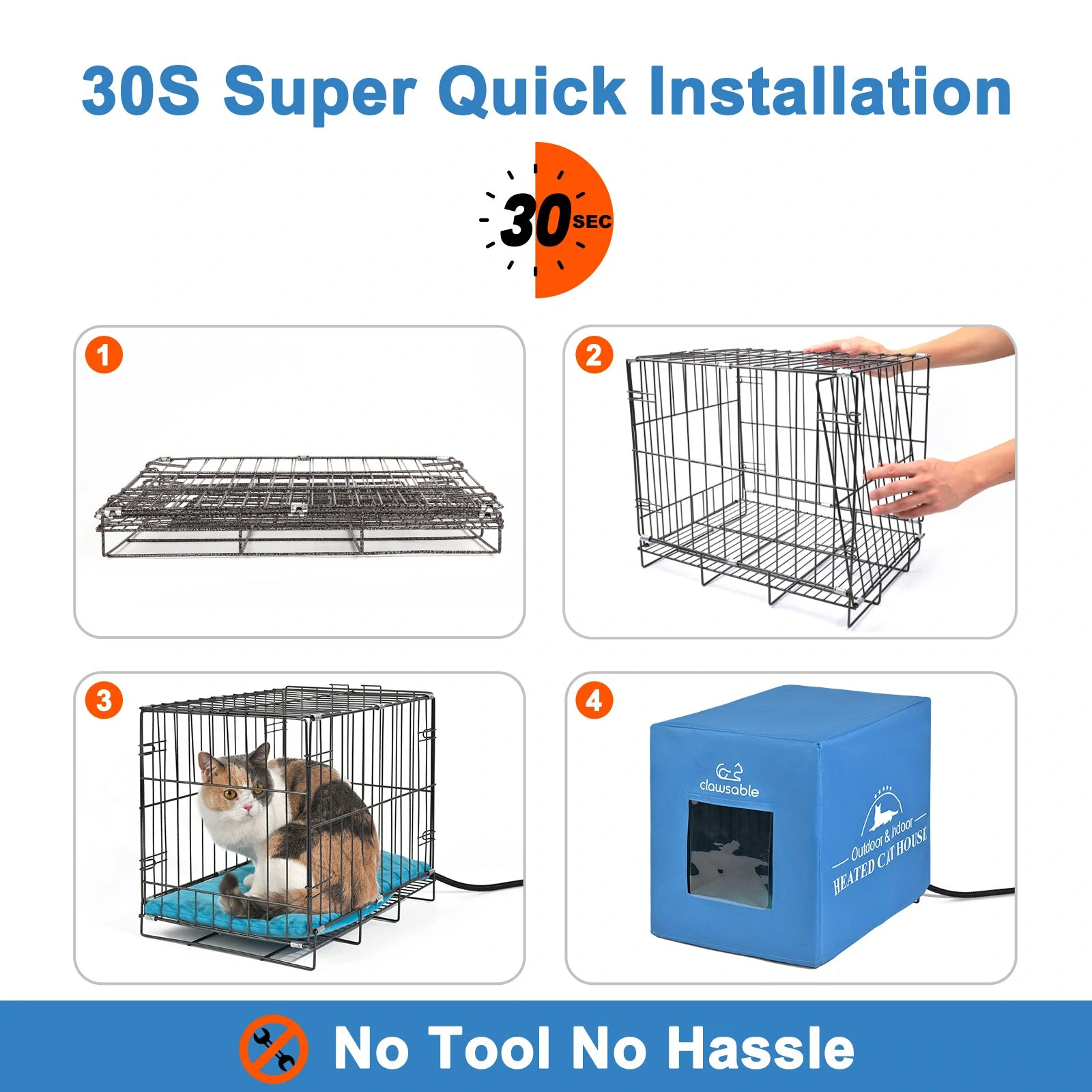 clawsable cat cage fast assembly_0