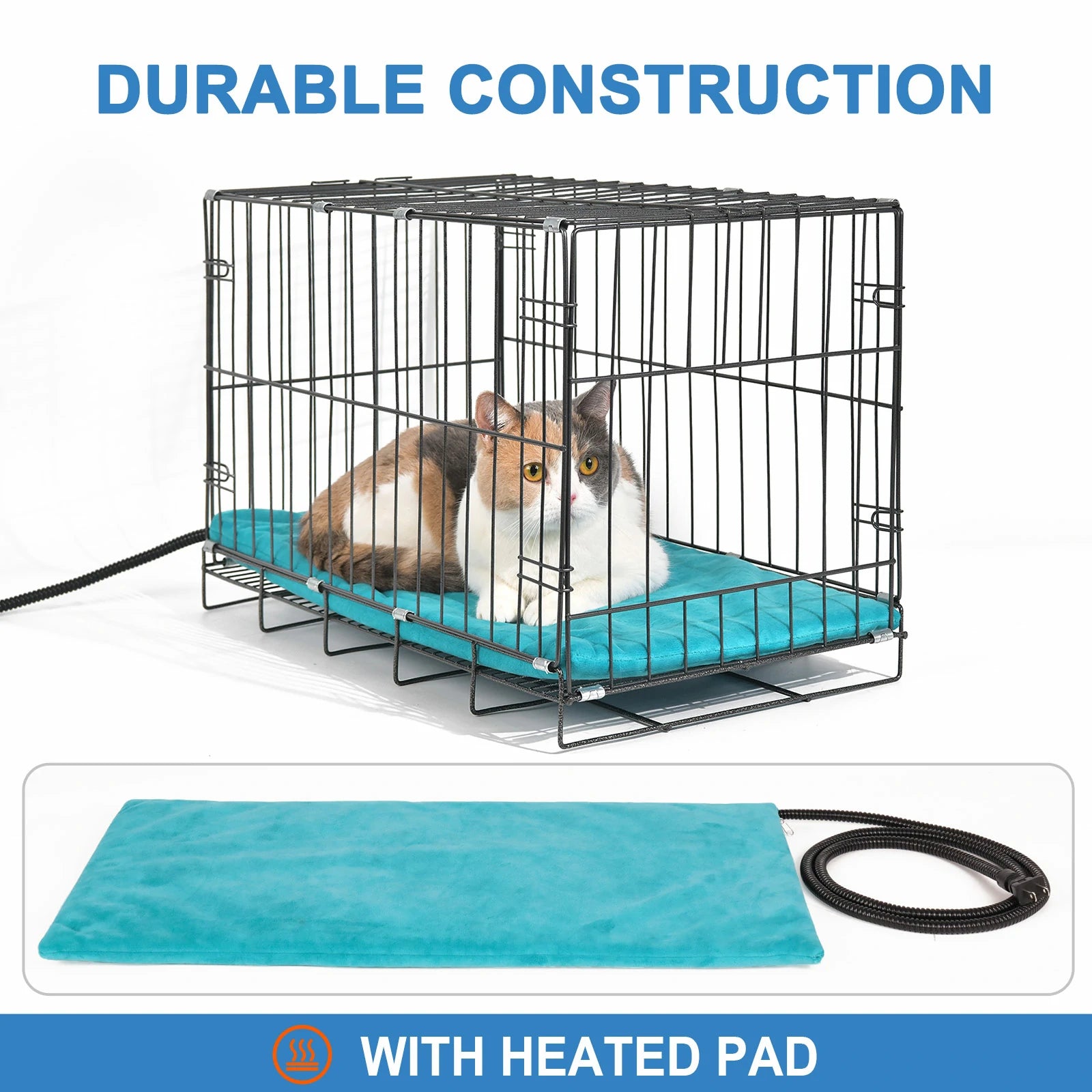 clawsable cat shelter with heated pad large_2