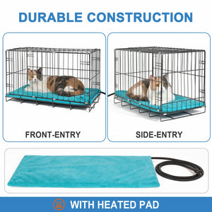 clawsable cat shelter with heated pad large