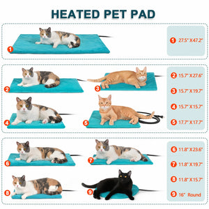 clawsable heating mat size card