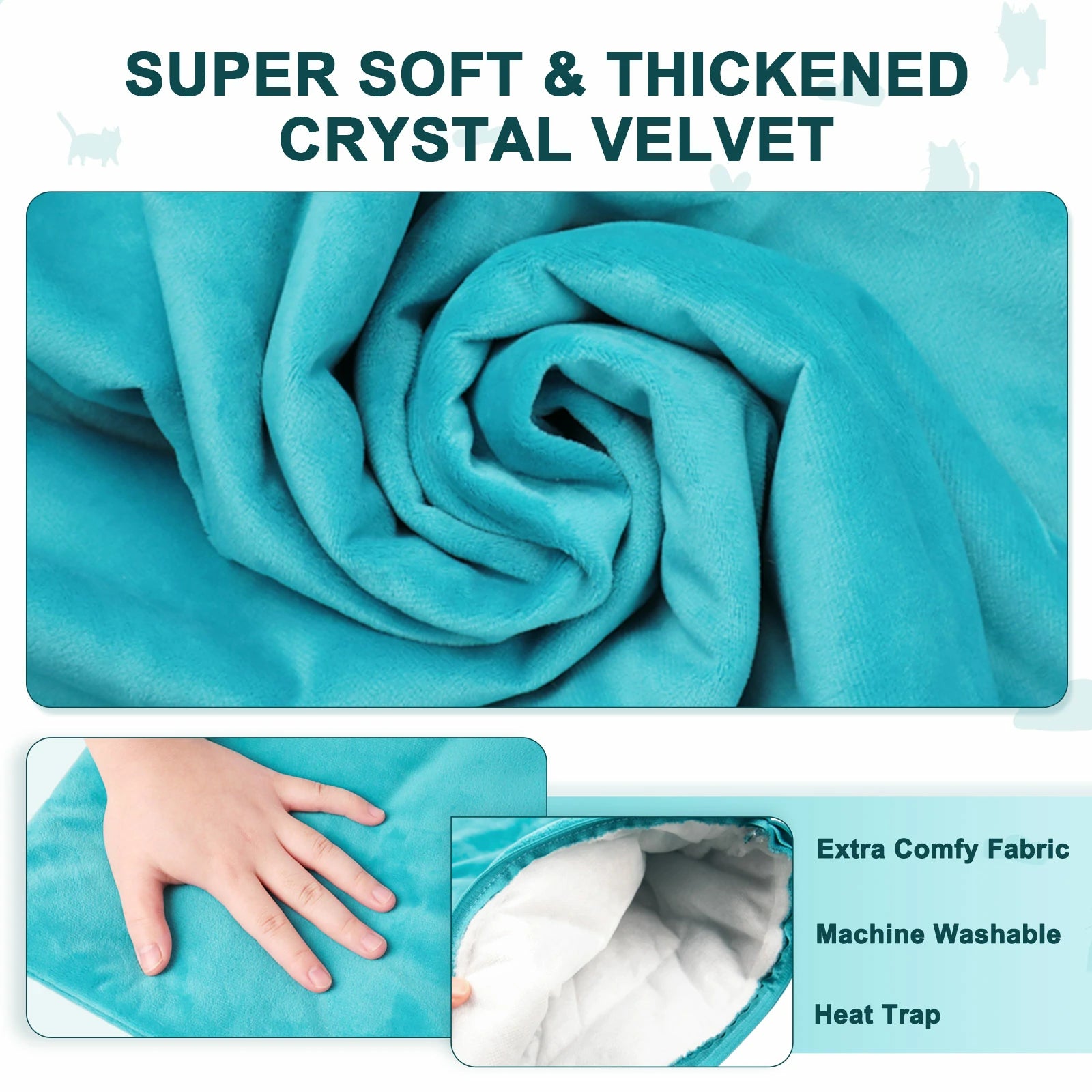 clawsable heating mat soft cotton cover