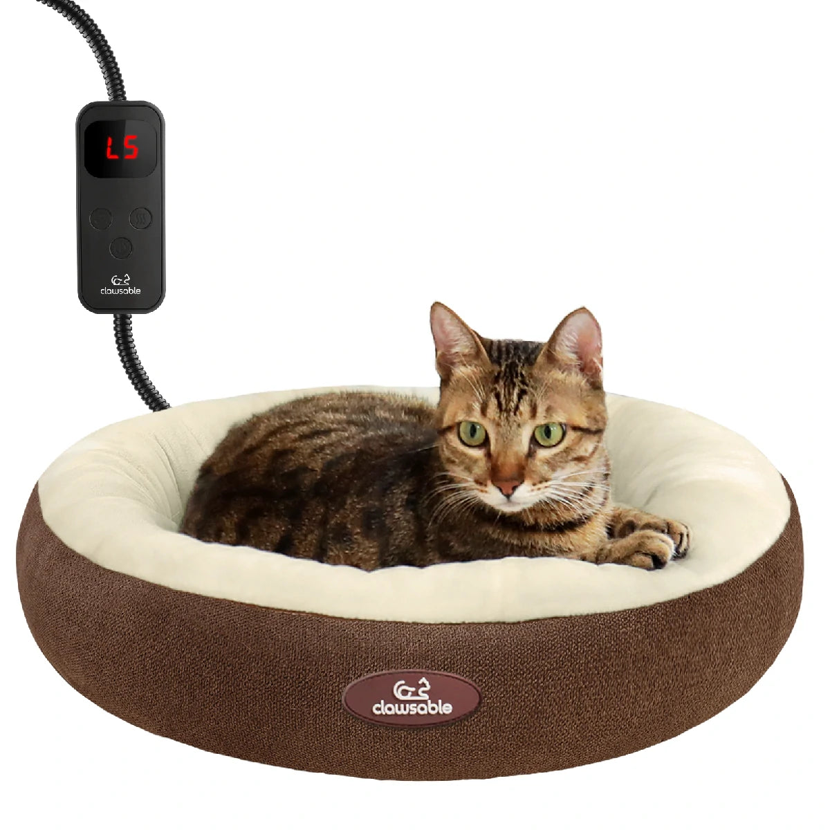 Temp-Control Donut Heated Pet Bed