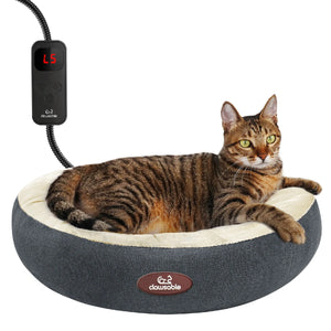 Temp-Control Donut Heated Pet Bed