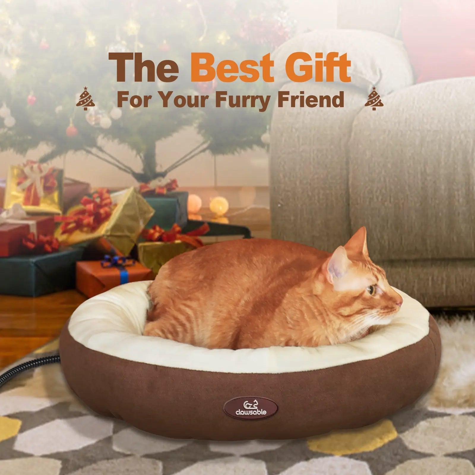 donut heated pet bed gift cat