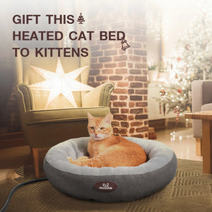 donut heated pet bed gift