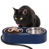 Dual 800ml Stainless Steel Heated Cat Bowl