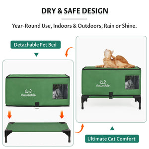 elevated portable cat house dry safe