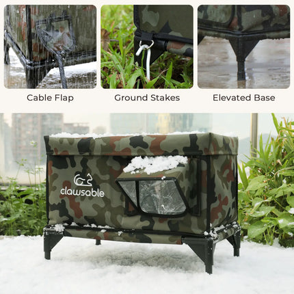 2024 Tall Portable Heated Cat House - Medium