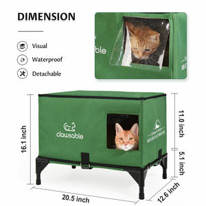 elevated portable heated cat house m size