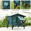 2-Door Premium Roof Elevated Heated Outdoor Cat House Small