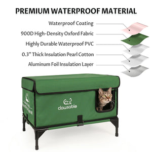 elevated top openable heated cat house large material