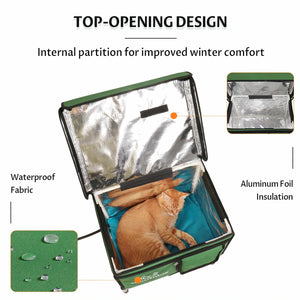 elevated top openable heated cat house samll design63