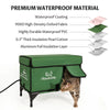 elevated top openable heated cat house samll material