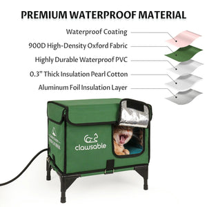 elevated top openable heated cat house samll material 61