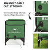 elevated top openable heated cat house waterproof insulated cable outlet design