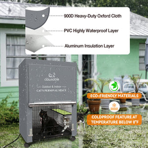extra large heated outdoor cat haven material
