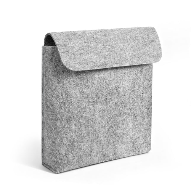 Felt pouch with white background