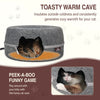 hamburger heated felt cat cave peek a boo