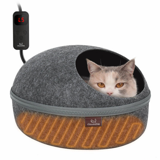 heated cat cave bed main picture