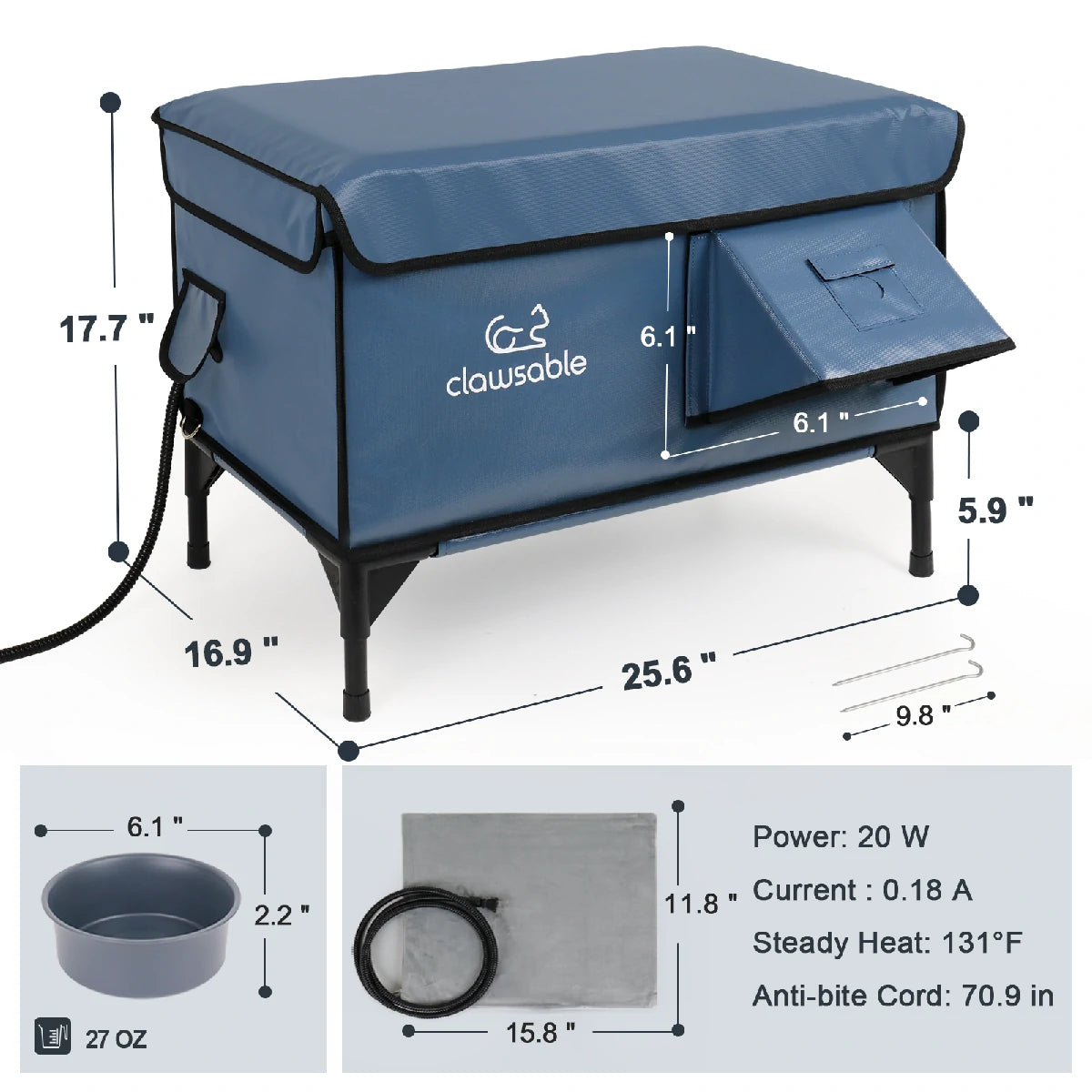 Heated outdoor cat house dimensions and sizing guide