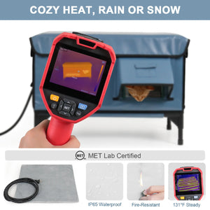 Safe heated pad with stable temperature for outdoor cats