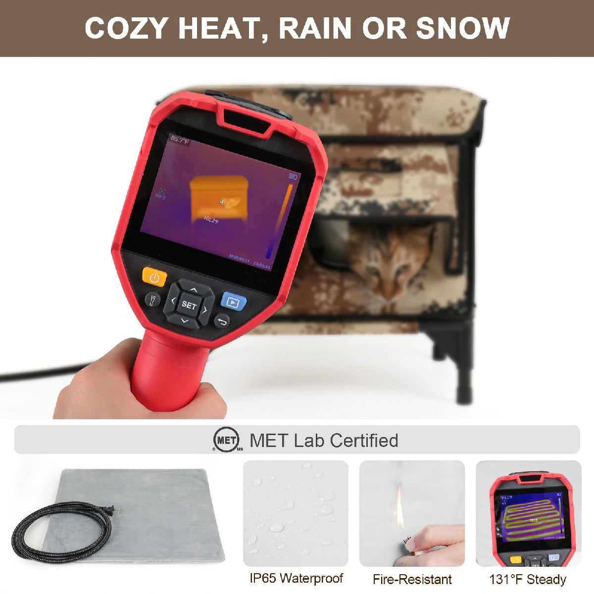 2025 Tall Classic Box Heated Cat House – Small