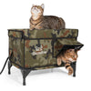 heated cat house outdoor elevated weatherproof green camo medium