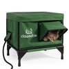 heated feral cat shelter portable green small