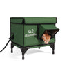 heated cat house weatherproof small green