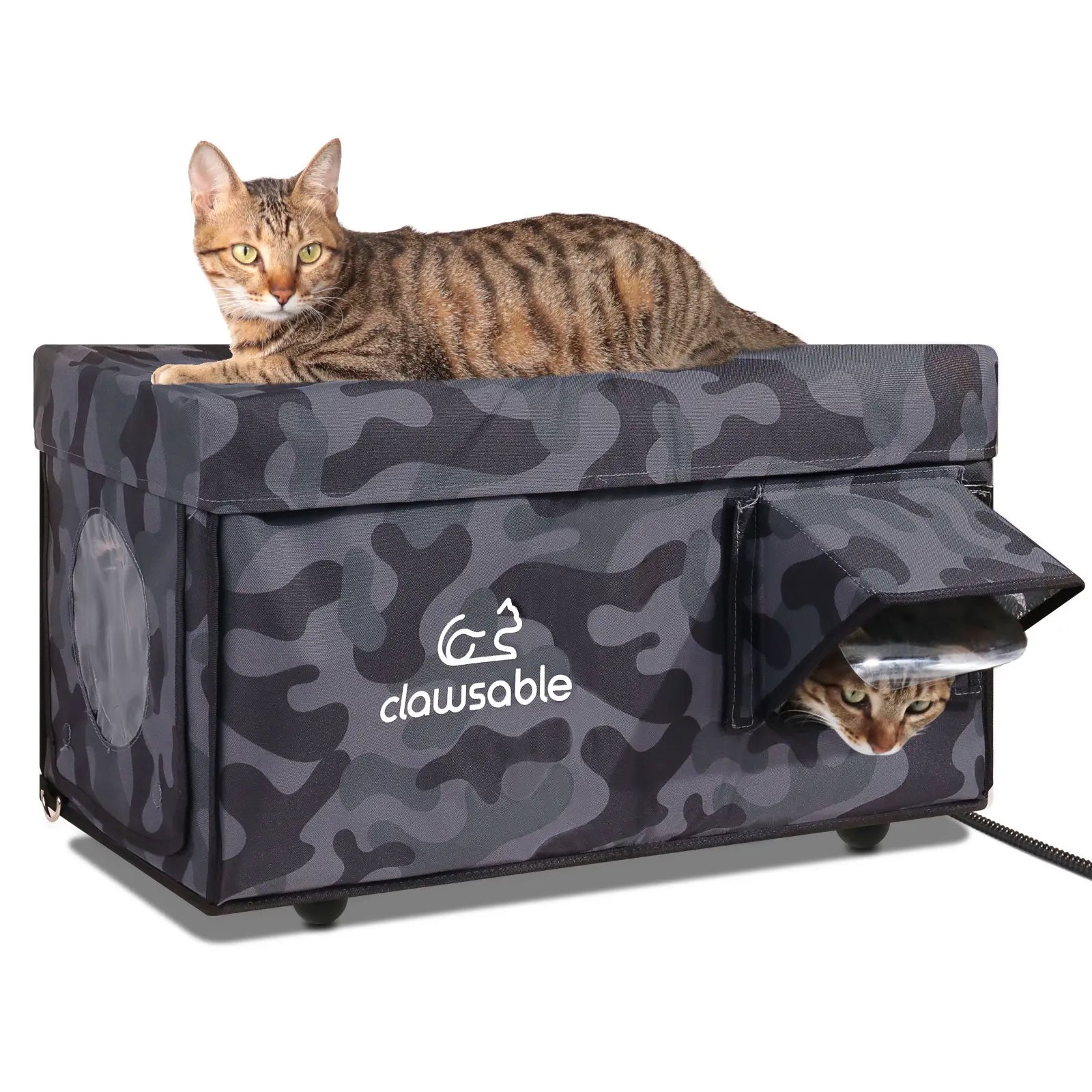 heated outside Cat house black camo large