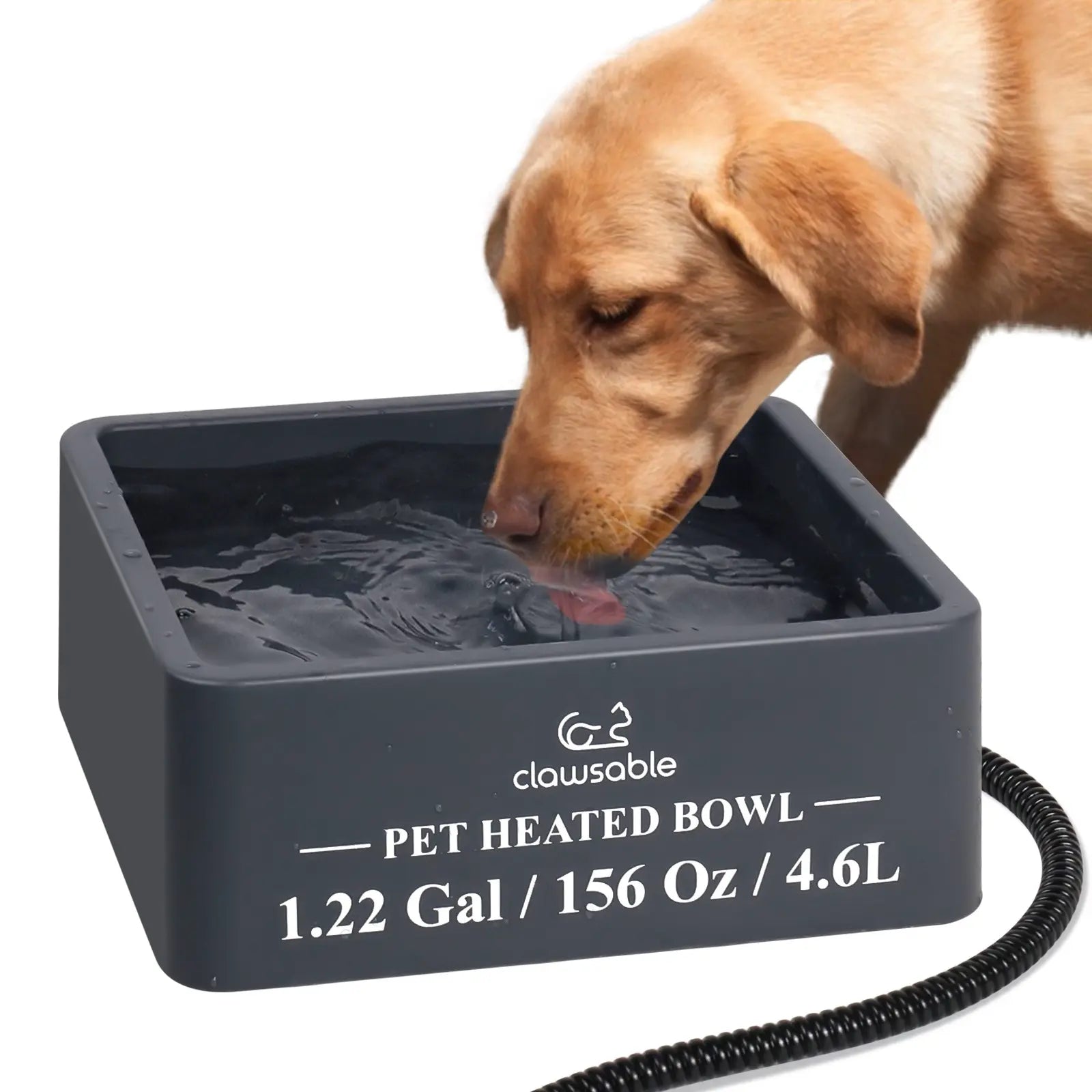 4.6L Super Large Square Heated Pet Bowl